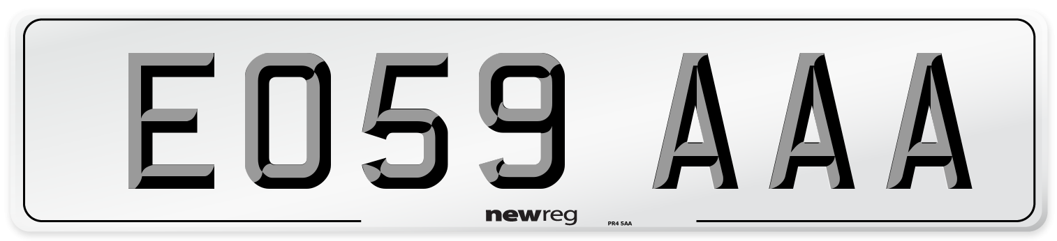 EO59 AAA Number Plate from New Reg